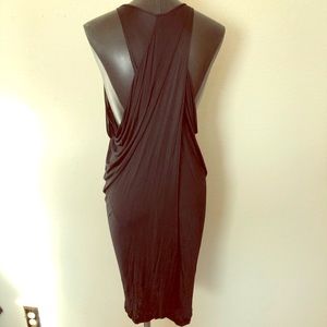 Tomas Maier LBD T-Back Draped Shift Dress